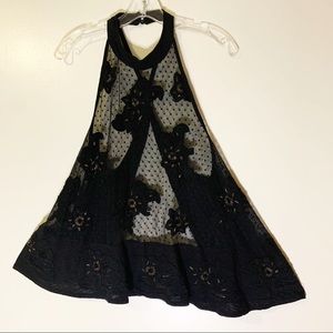 Free people lace open back top